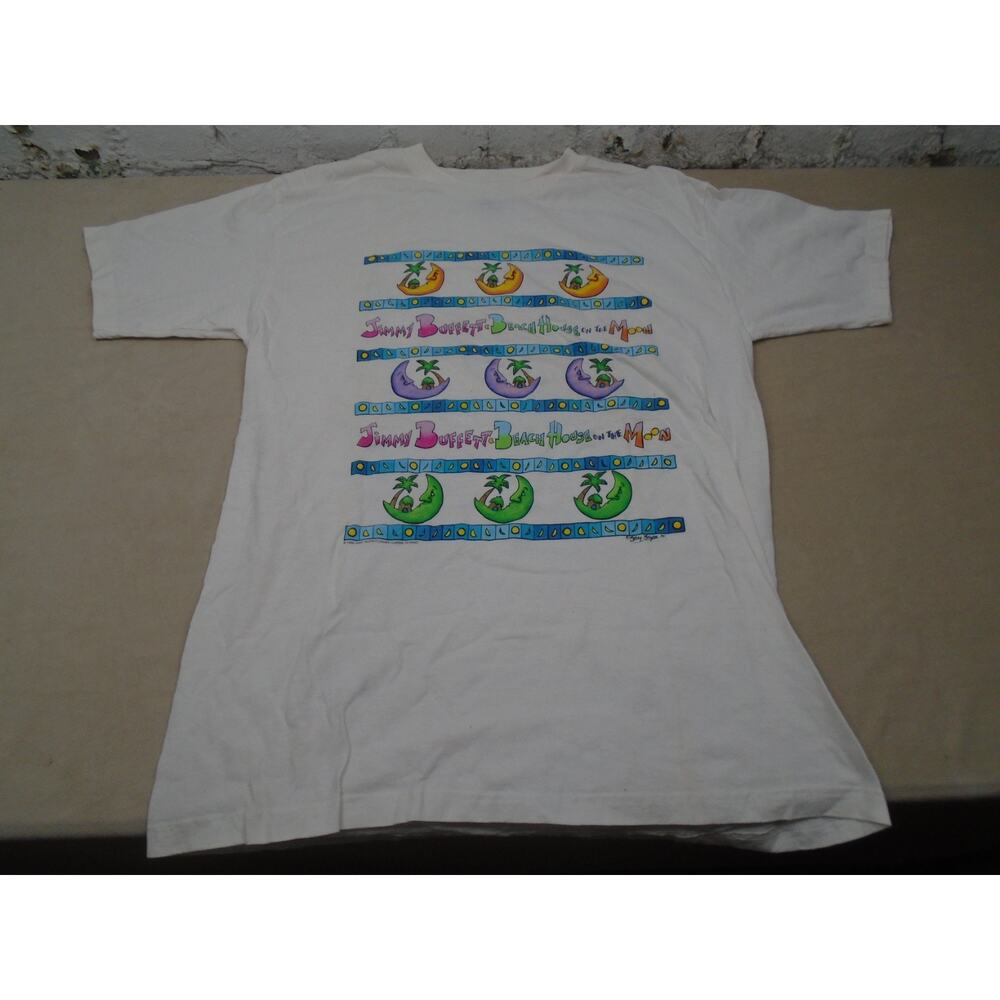 Jimmy Buffet Beach House On The Moon Vintage 1999 Giant Tag Band Shirt Men Large